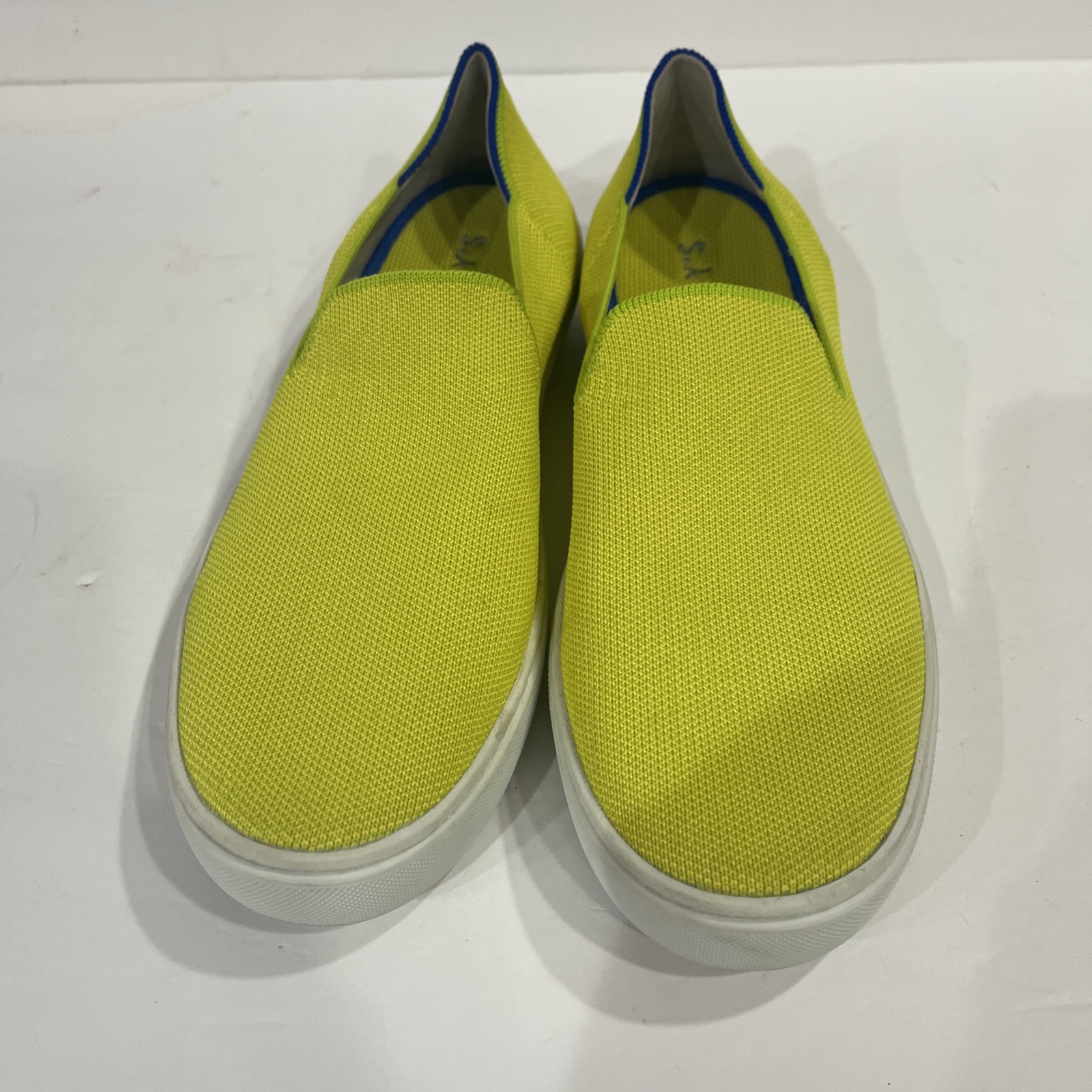 Rothy’s Women's The Original Slip-on Sneakers Shoes Rare Electric Lemon SZ 10 image 3