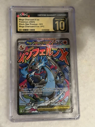 2025 POKEMON JPN #023 MEGA CHARIZARD X EX CGC 10 PRISTINE
