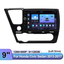 For 13-17 Honda Civic Sedan JOYING 9 Inch CarPlay Radio with 8+128GB Octa Core 