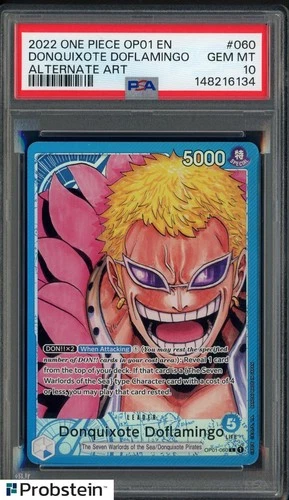 2022 One Piece OP01 #060 Donquixote Doflamingo Alternate Art PSA 10 GEM MINT