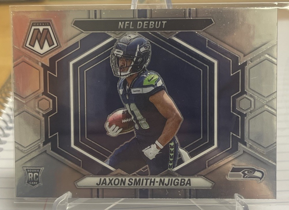 2023 Panini Mosaic Jaxon Smith-Njigba Rookie #ND-12 NFL Debut Base Seahawks