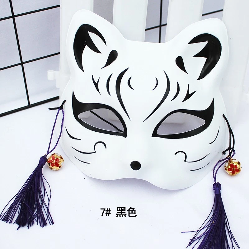 Japanese Fox Half Face Mask - Available in Multiple Colors - Image 3 of 4