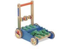 Melissa and Doug Deluxe Chomp and Clack Wooden Baby/Toddler Push Walker