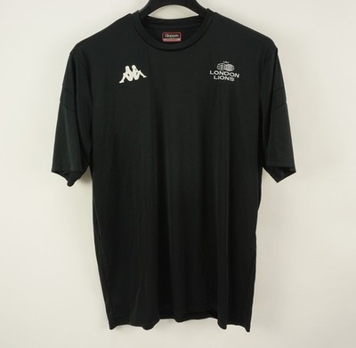 Kappa London Lions Basketball Shirt Men's 3XL Short Sleeve Black Jersey Logo Tee