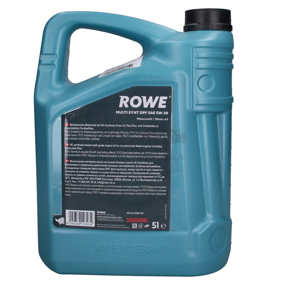 ROWE Motoröl Hightec Multi Synt DPF SAE 5W-30 5 Liter BMW Longlife-04 MB 229.51 - Bild 2 von 3