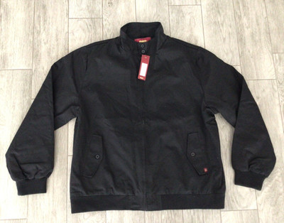 HERREN MERC LONDON KARIERTE GEFÜTTERTE HARRINGTON-JACKE ETIKETT LOGO SCHWARZ GRÖSSE 3XL