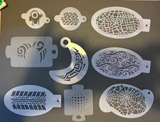 60 Professional Facepainting Stencils. Multiple designs - quality stencils.