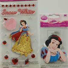 Snow White Stickers Collage EK Success Disney Princess Sheet NEW 3D Set of 2