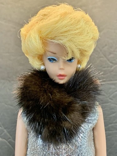 Vintage Barbie Real Black Vintage Mink Neck Scarf  - Excellent