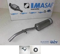 Imasaf ESD Auspuff Endtopf + Anbauteile für VW Jetta I 1.6 + GLI + 1.8 1978-1984