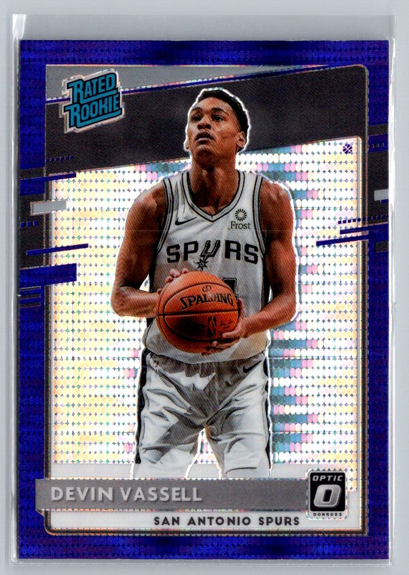 2020-21 Donruss Optic #161 Devin Vassell Purple Pulsar