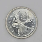 Old Canadia Coins Silver 1964 Canada 25 Cents BU UNC Silver Proof CAS007