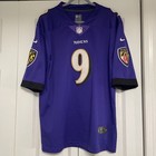 Baltimore Ravens Justin Tucker #9 Nike On Field NFL Purple Jersey Mens size L 
