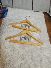 Vintage Setwell Wooden Heavy Duty Suit Valet Hangers - 16" - Lot of 2 - Nice