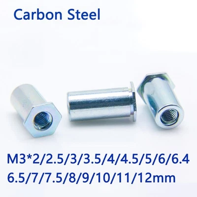 Carbon Steel Hex Head Self Clinching Through Hole Standoffs Sheet Metal Studs - Image 1 of 4