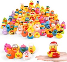 25 Assorted Rubber Ducks Bulk Bath Toys, Jeep Ducking, Pool, Party Favors