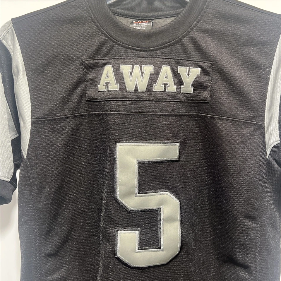 Camiseta deportiva de fútbol vintage FUBU 05 negra gris Y2K niños jóvenes talla M (12/14) Foto 2 de 4