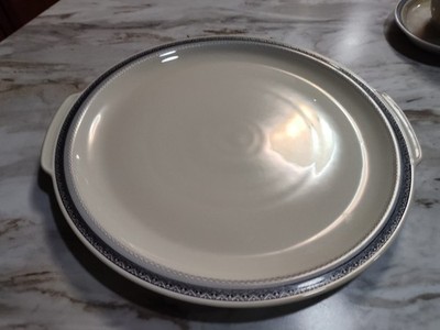 Hutschenreuther Chop Plate Meat Server Blue & Gray LHS Bavaria Germany Turvel 