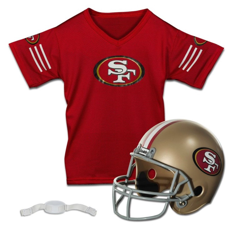 Franklin Sports San Francisco 49ers Youth Medium Helmet Jersey Costume - Main Image