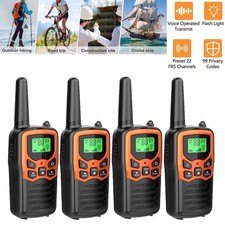 4 PACK 100 Mile Long Range Walkie Talkie Two Way Radio Charge Waterproof