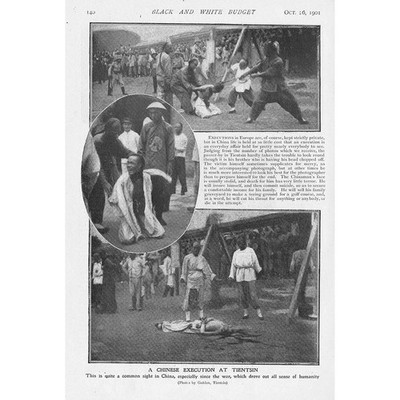 CHINA An Execution at Tientsin - Antique Print 1901