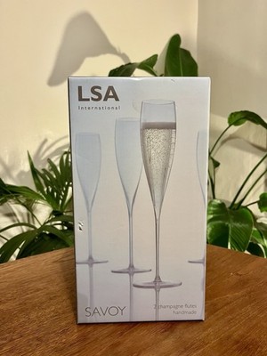 LSA Sektflöten 2er Set Handmade In Poland Nagelneu Originalverpackt