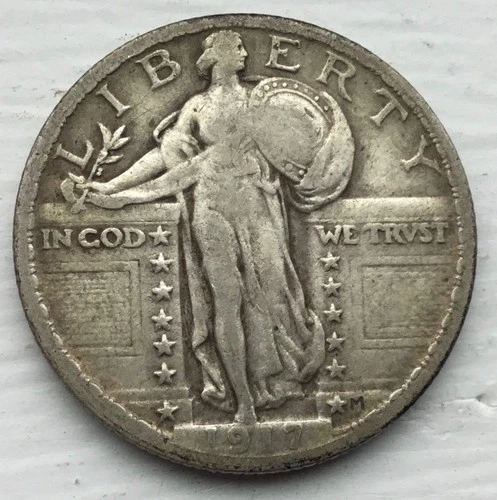 1917 T2 Standing Liberty Quarter. Type 2 NO RESERVE Look