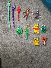 Handmade Beaded Animal and Character Figures Keychains Lot