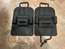 Lot 2 Car Seat Back Organizer Kick Mats Storage Pockets Travel Kids