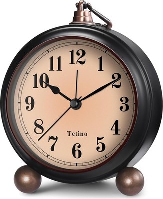 Ticking,Retro Simply Design Alarm Clocks for Living Room, Bedroom, Bedside,