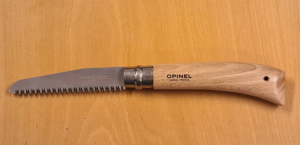 Sierra Plegable Opinel Nº12 Acero al Carbono - Francia Jardín Bushcraft Herramienta Madera Foto 4 de 4