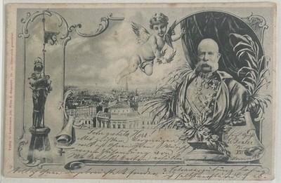 AK 50 jähriges Regierungsjubiläum Kaiser Franz Joseph I. Lithographie 1898