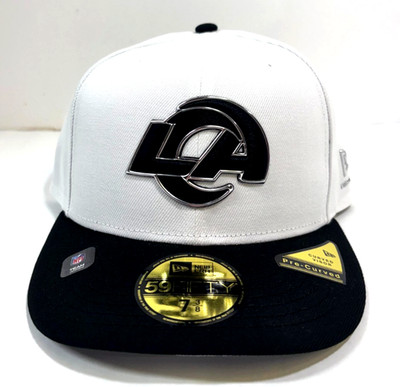 Los Angeles Rams New Era 2026 NFL Draft Pre-Curved Fitted Hat~White/Black