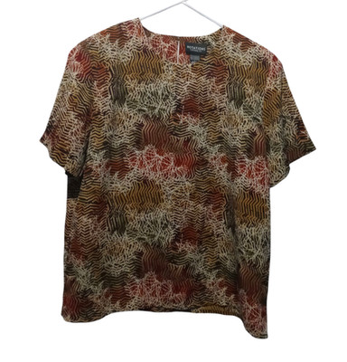 Notations Clothing Co. Women's Lightweight Short Sleeve Blouse Size Large