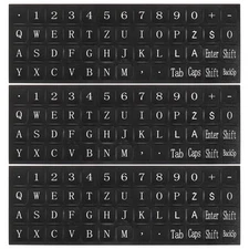 Polish Keyboard Stickers Black Background W White Lettering 3Pcs