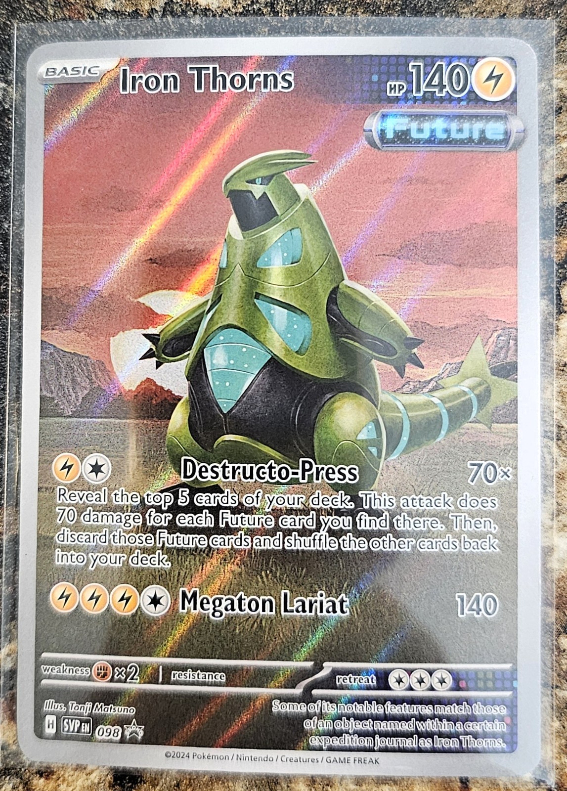 Pokemon 2024 Black Star Promo Iron Thorns 98 NM or better