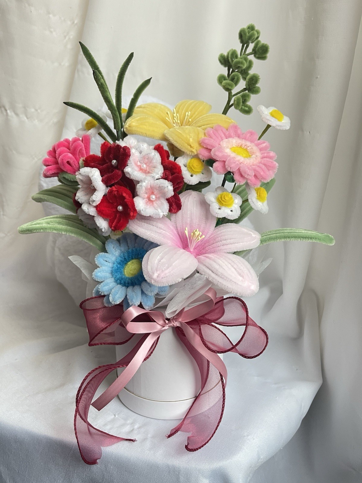 Fleurs artificielles fait main douceur d'antan pour une ambiance chaleureuse