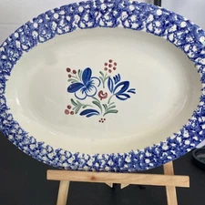 Vintage Primula Italian Sponge Ware Platter
