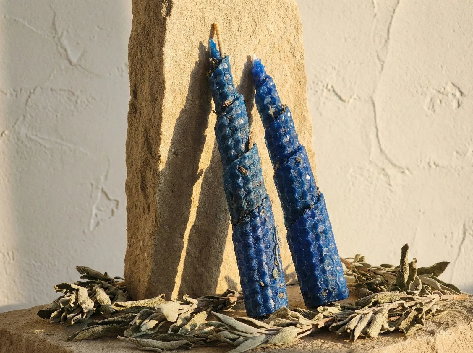 Bougie sauge esprit et purification de l'air en cire végétale coulée à la main 180g