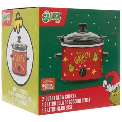 Dr. Seuss The Grinch 2-Quart Slow Cooker Christmas Crock Pot NEW Holiday Gift