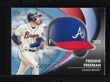 2022 Topps Series 2 Batting Helmet Commemorative Relics Blue Freddie Freeman h6c