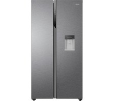 Image of Haier HSR3918EWPG American Fridge Freezer None Plumbed Silver