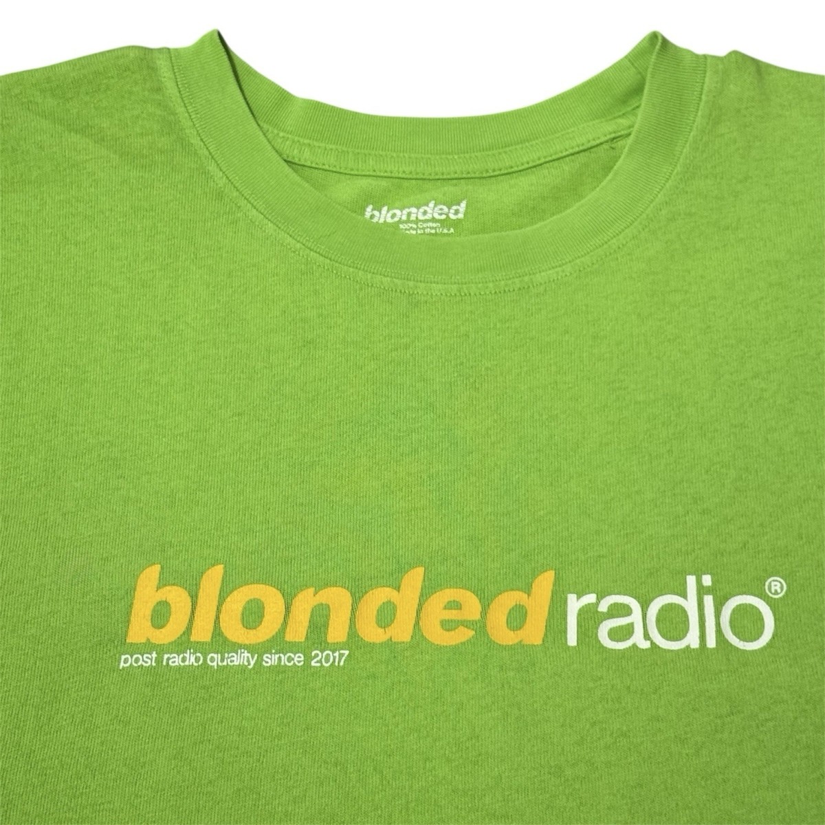 Frank Ocean Blonded Radio T Shirt Size XL Blond Merch Green Rare