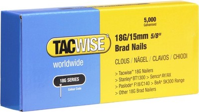 TACWISE Stiftnägel 18G/15 mm verzinkt 5.000 Stück
