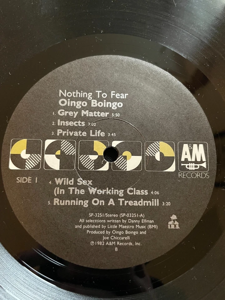 Oingo Boingo "Nothing to Fear" LP RE 1987 A&M Quax Electosound Press VG+ - Image 2 of 4