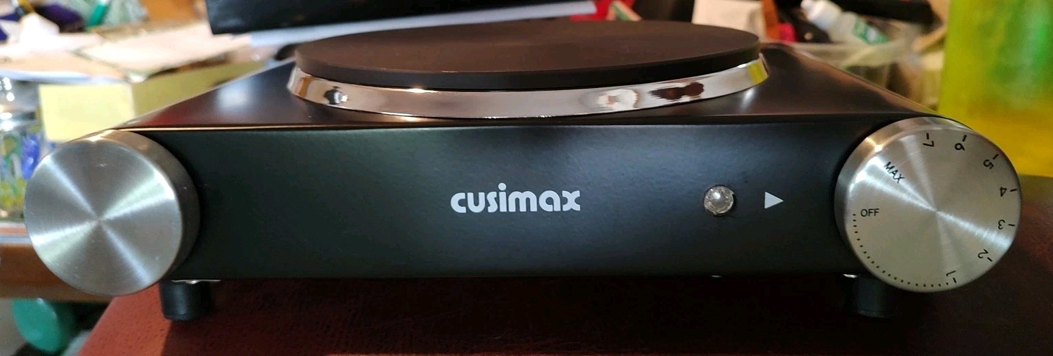 CUSIMAX Electric Hot Plate Model CMHP-B101 with 7-Setting Adjustable Thermostat 