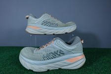 Hoka One One Bondi 7 Shoes Womens Size 9 Gray Running Sneakers 1110537 HMSH