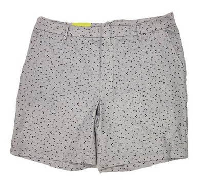Men's Athletic Chino Golf Shorts Gray Silver Triangles All in Motion Size 38 L
