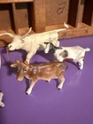 Vintage Mix of Cow related miniatures. Calf front legs broken Owl Hagen Renaker — photo 2