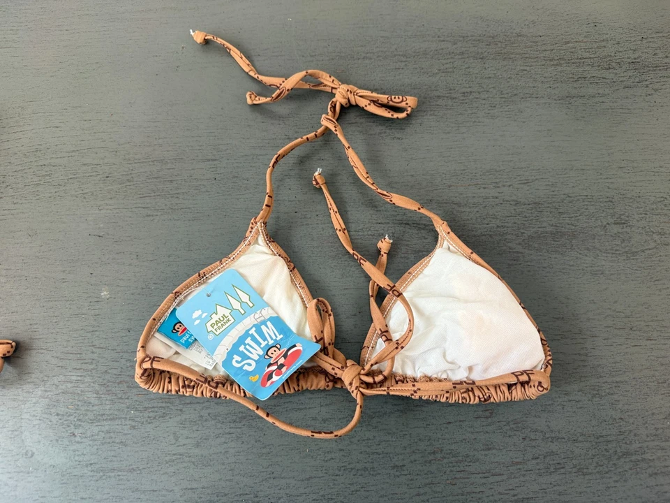 Новый с Ярлыками коричневый PAUL FRANK купальник бикини верхний размер маленький - Изображение 2 из 3